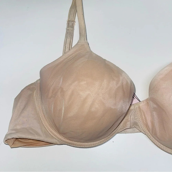 Victoria’s Secret Lined Perfect Coverage Tan Push-up T-shirt Bra 36B Women’s - Picture 3 of 10